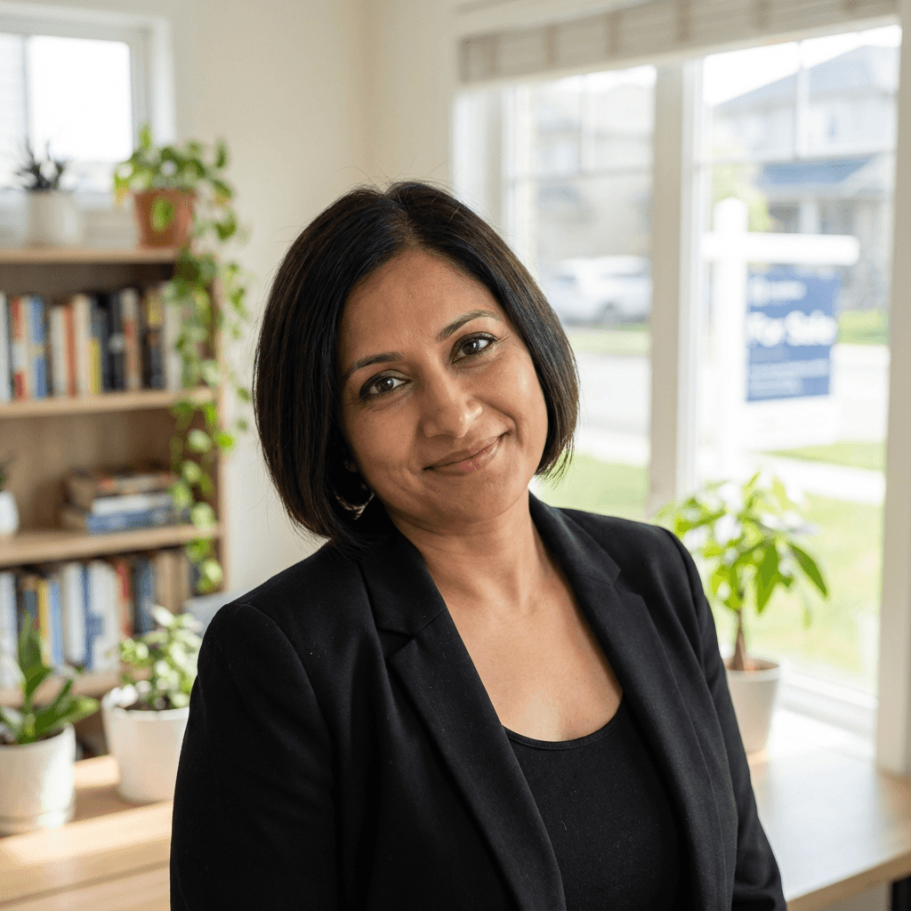 Priya Sharma in a bright classroom
